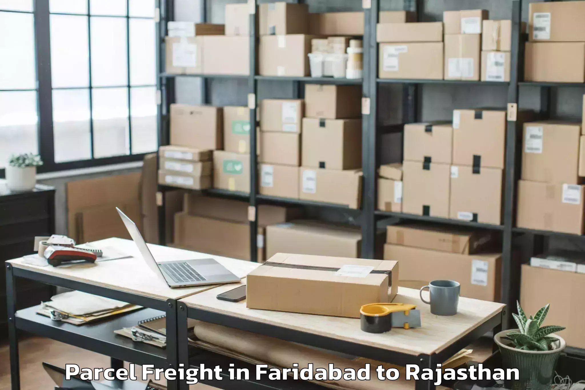 Easy Faridabad to Maulana Azad University Jodhpu Parcel Freight Booking